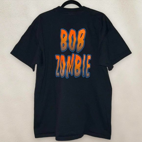 Vintage Skeleton Bob Zombie T-Shirt Look Into My Eye Sockets Halloween Size XL - Picture 2 of 6